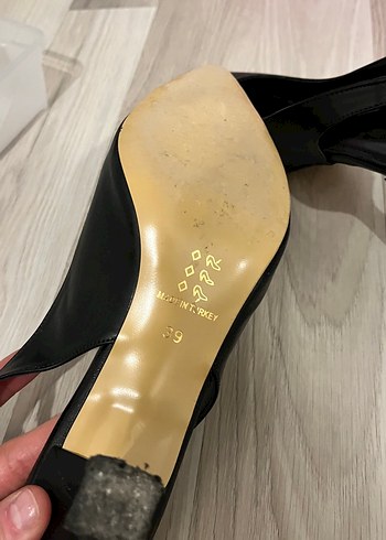 Siyah Tokalı Stiletto Topuklu Kadın Ayakkabı - Görsel 5