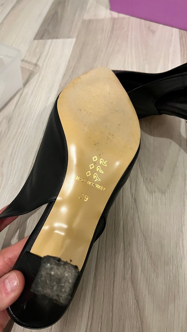 Siyah Tokalı Stiletto Topuklu Kadın Ayakkabı - Görsel 5