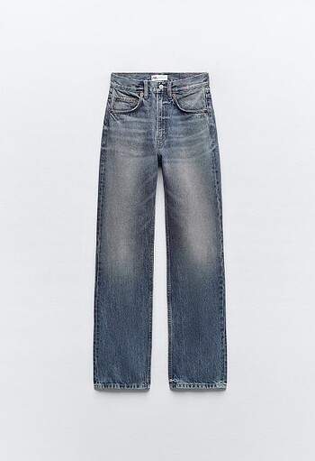 Zara HIGH-RISE STRAIGHT-FIT TRF Jean
