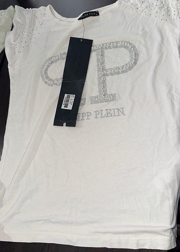 Philipp Plein Beyaz Kadın Baskılı Kısa Kollu Tişört