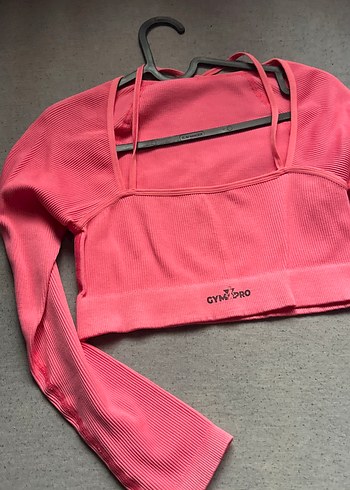 H&M Pembe Uzun Kollu Crop Top
