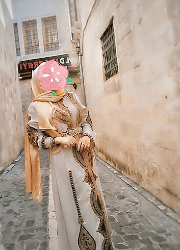 Kaftan abiye gece elbisesi yöresel kıyafet
