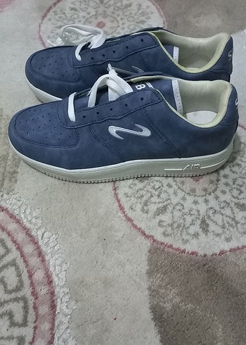 Mavi Gri Erkek Spor Ayakkabı Bağcıkları - Görsel 2