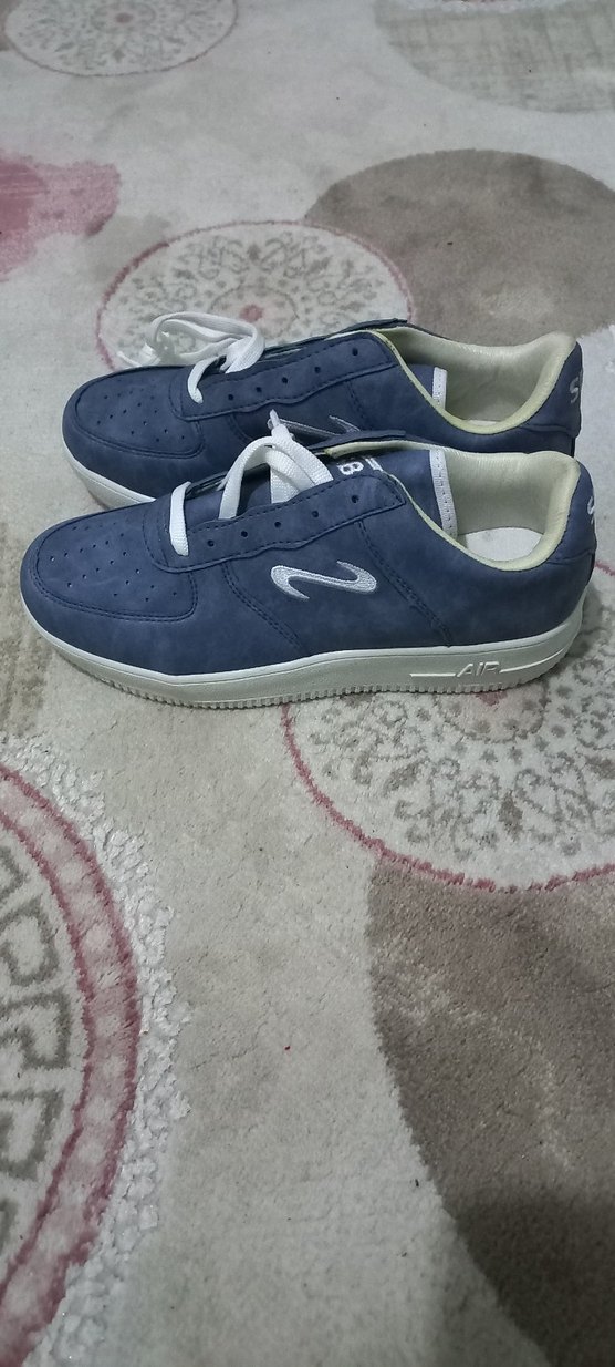 Mavi Gri Erkek Spor Ayakkabı Bağcıkları - Görsel 2