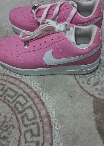 Pembe Bağcıklı Stiletto Topuklu Kadın Spor Ayakkabı - Görsel 2