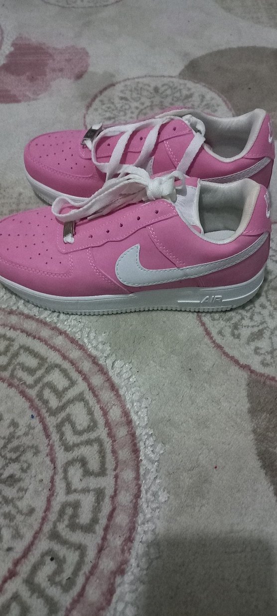 Pembe Bağcıklı Stiletto Topuklu Kadın Spor Ayakkabı - Görsel 2