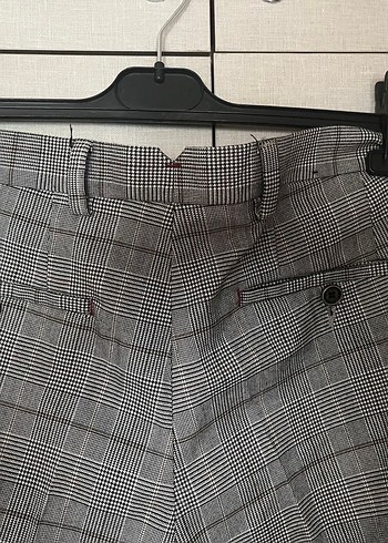 44 Beden Gri Regular Fit Düğmeli Erkek Pantolon