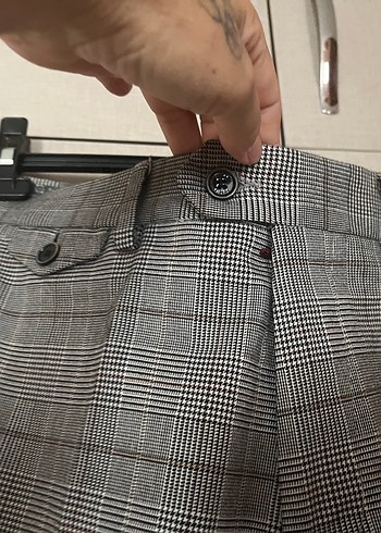 Diğer Gri Regular Fit Düğmeli Erkek Pantolon
