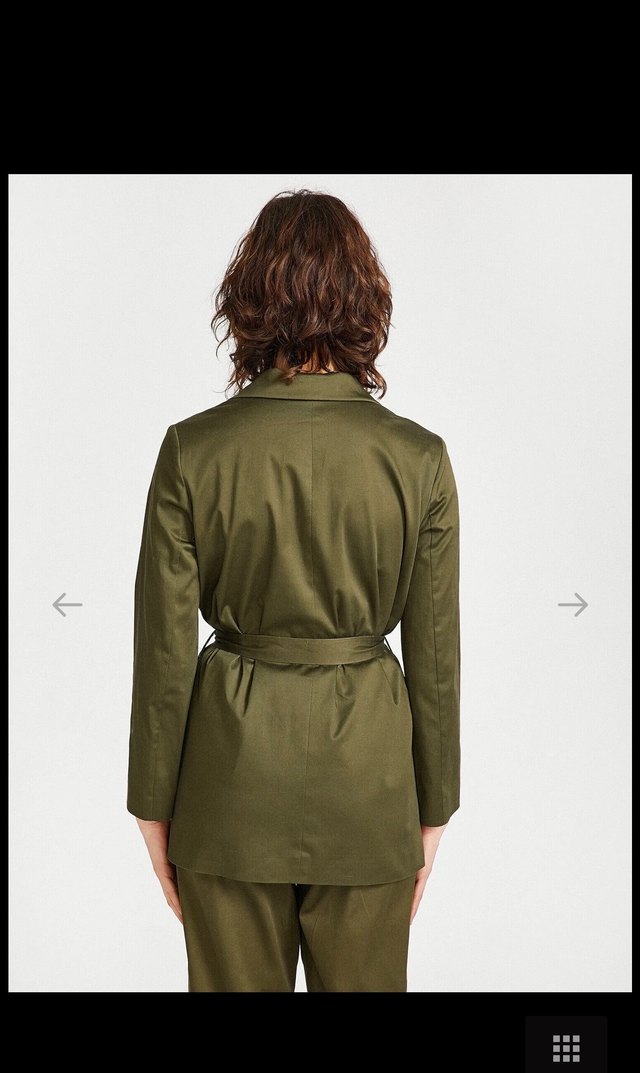 Kadın Haki Kuşaklı trençkot - Görsel 5