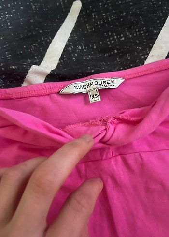 Koyu Pembe straplez bluz - Görsel 3