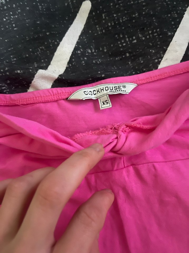 Koyu Pembe straplez bluz - Görsel 3