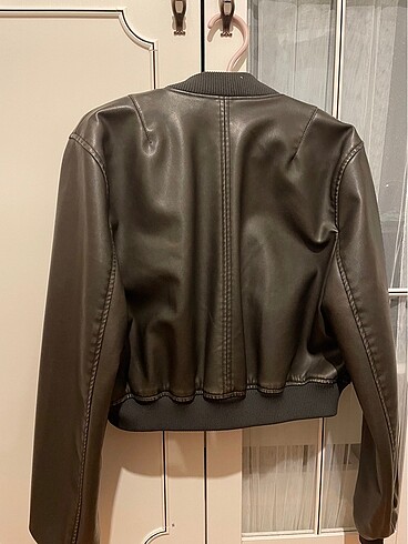 xs Beden haki Renk pull&bear bomber deri ceket