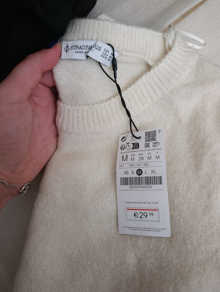 Beyaz Örgü Kadın Elbise - Görsel 2