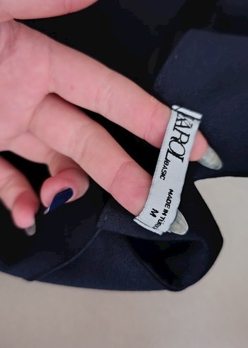 Lacivert Midi Pilili Kadın Kumaş Pantolon - Görsel 2