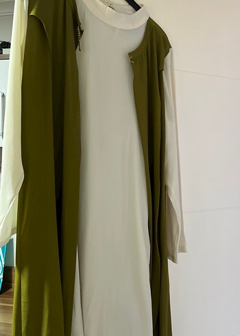 Uzun Kesim Salaş Hamile Tunik - Haki - Görsel 2