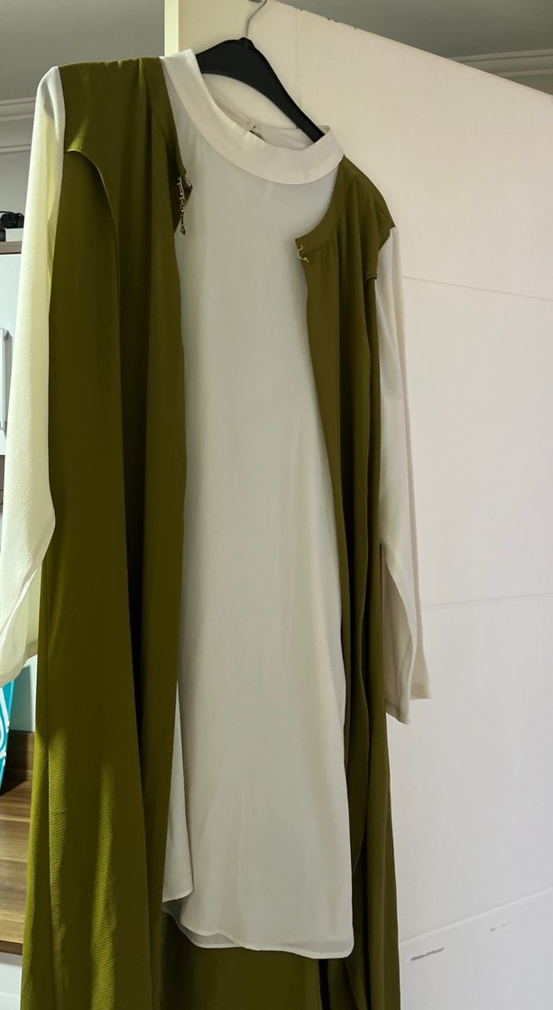 Uzun Kesim Salaş Hamile Tunik - Haki - Görsel 2