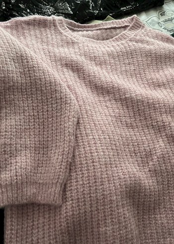 Pembe Triko Kadın Kazak - Görsel 2