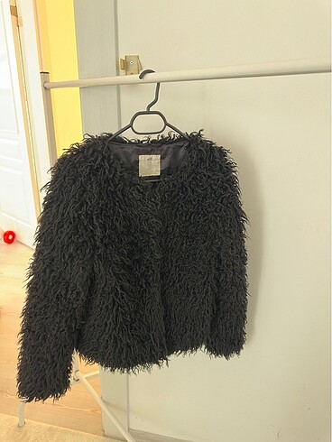 12-13 Yaş Beden siyah Renk H&M peluş ceket
