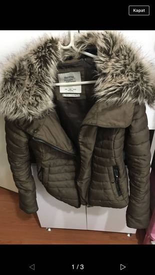 Bershka Kürklü Mont M-S beden