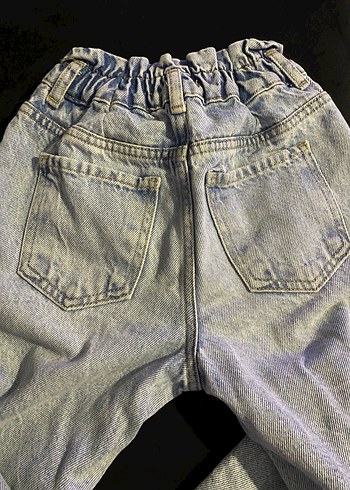 9 Yaş Beden Gri Rahat Kesim Midi Kot Pantolon