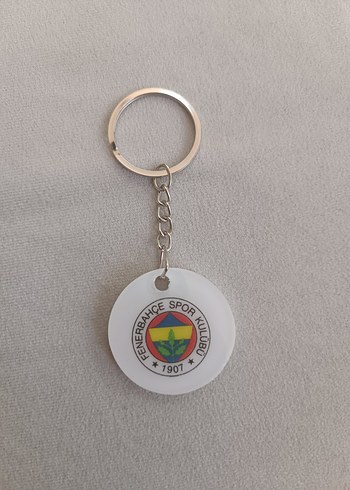 Fenerbahçe Beyaz Minimalist Anahtarlık