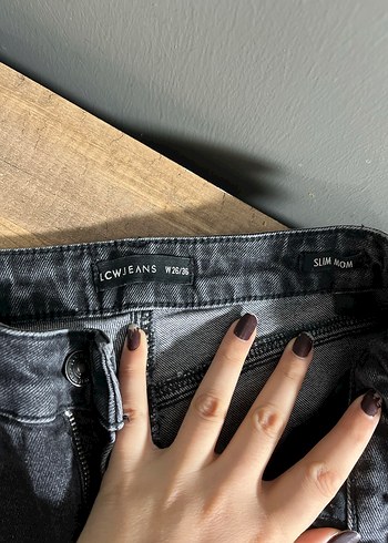 LC Waikiki Gri slim mom kesim Denim Kadın Jean