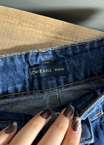 LC Waikiki Düğmeli Lacivert Denim Kadın Jean