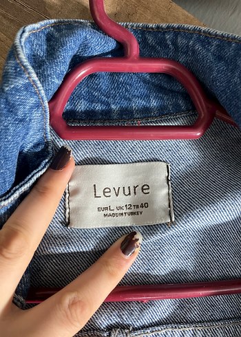 Diğer Düğmeli Mavi Kadın Denim Ceket