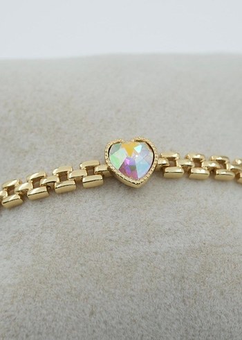 Xuping Altın Kaplama Swarovski Kalp Bileklik - Görsel 2