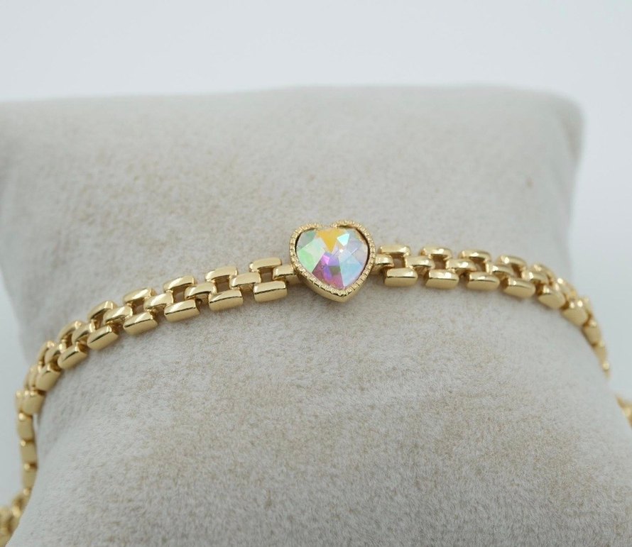 Xuping Altın Kaplama Swarovski Kalp Bileklik - Görsel 2