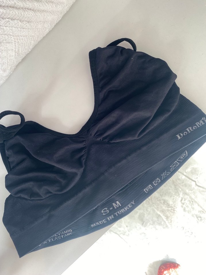 Siyah Midi Street Wear Sütyen - Görsel 2