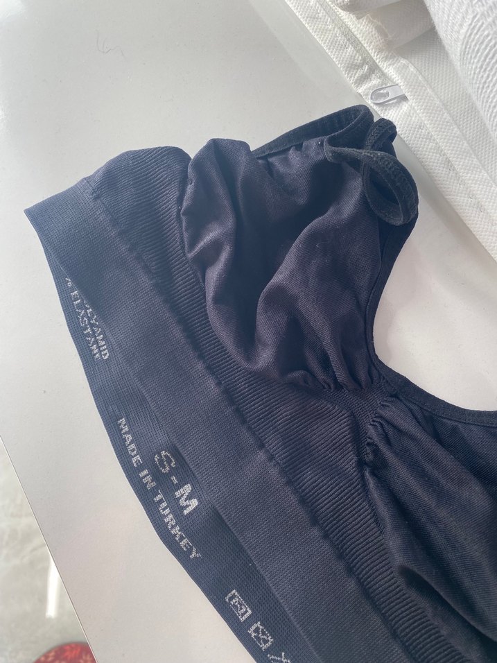 Siyah Midi Street Wear Sütyen - Görsel 4