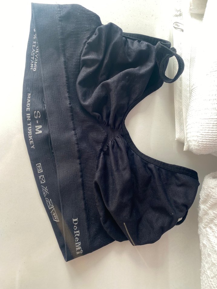 Siyah Midi Street Wear Sütyen - Görsel 3