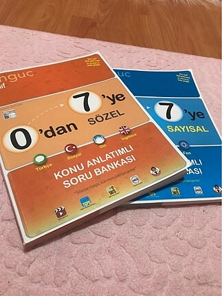 Tonguç 0?dan 7?ye 2.el tertemiz konu anlatımlı sözel+sayısal tes