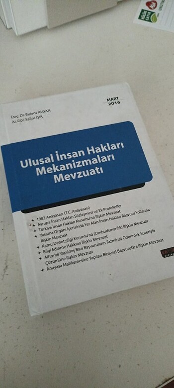 Ulusal İnsan Hakları Mekanizmaları Mevzuatı - Bülent Algan, Sali