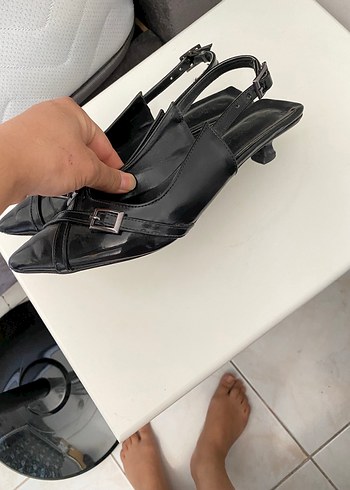 Tokalı Siyah Stiletto Kadın Topuklu 37 numara 38 de uyumlu