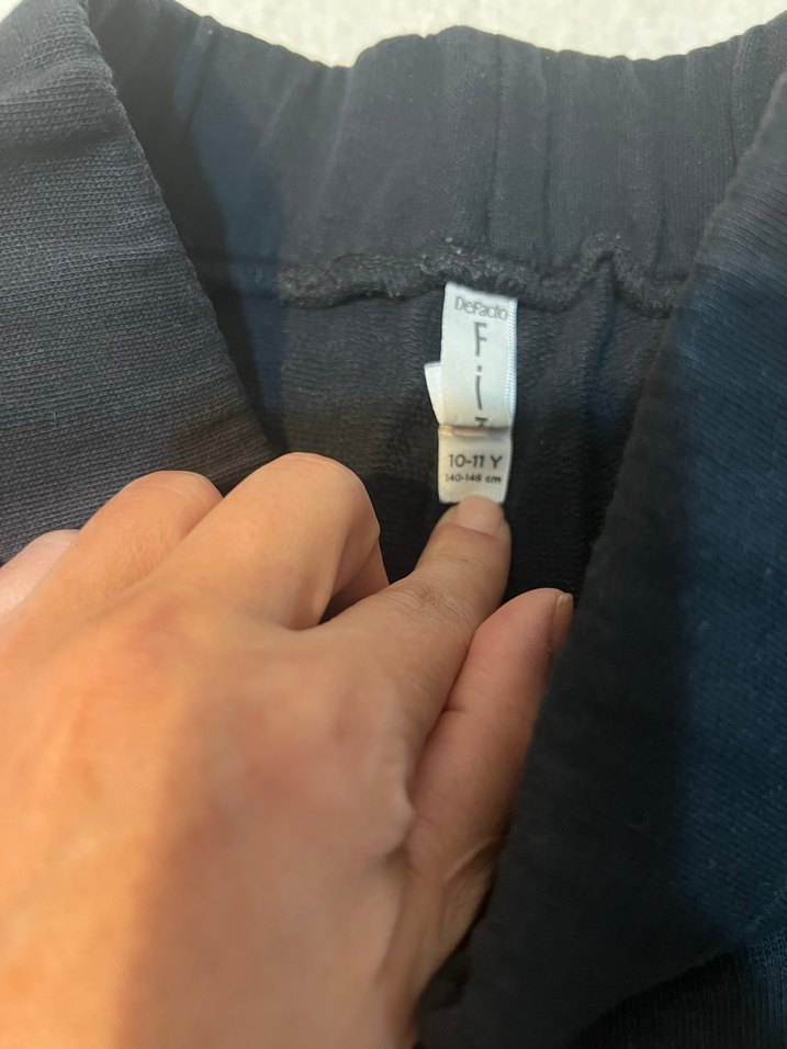 Siyah Baskılı Elastik Bel Eşofman - Görsel 2