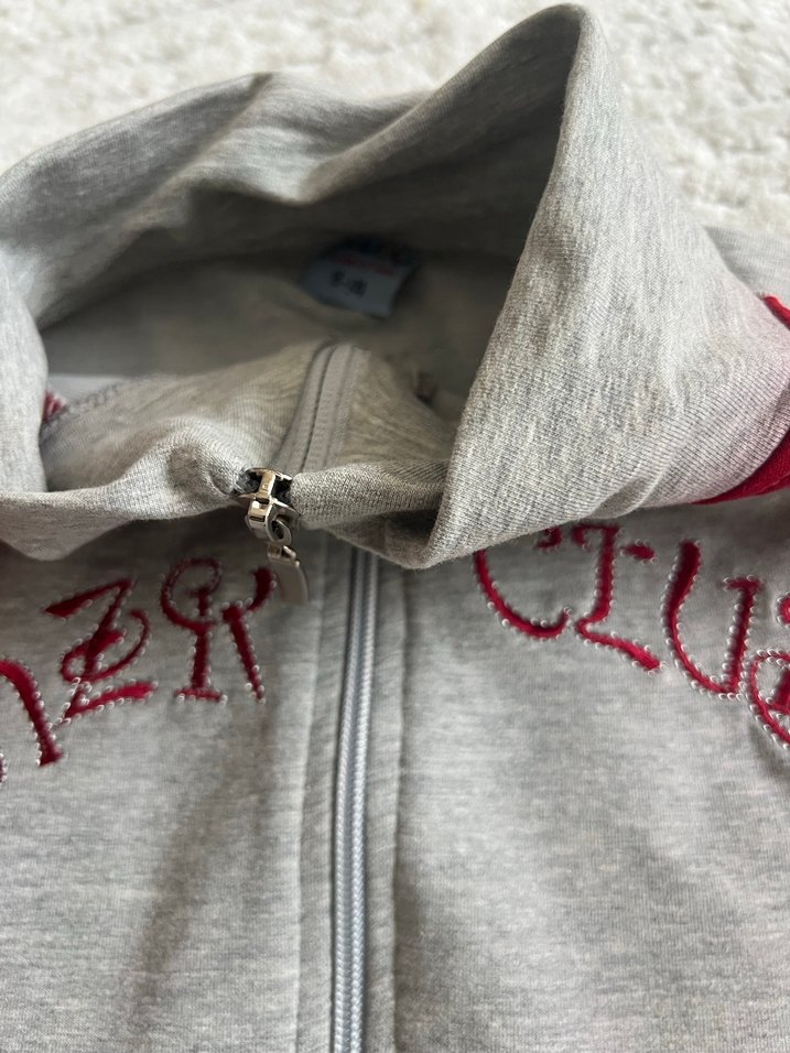 Kız Çocuk Gri Fermuarlı Sweatshirt - Görsel 2