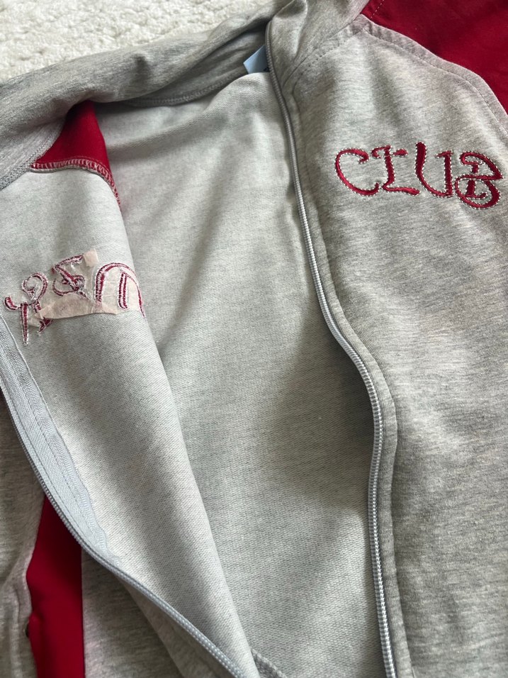 Kız Çocuk Gri Fermuarlı Sweatshirt - Görsel 4