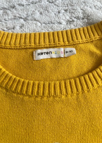 Kız Çocuk Sarı Baskılı Triko Sweatshirt - Görsel 3