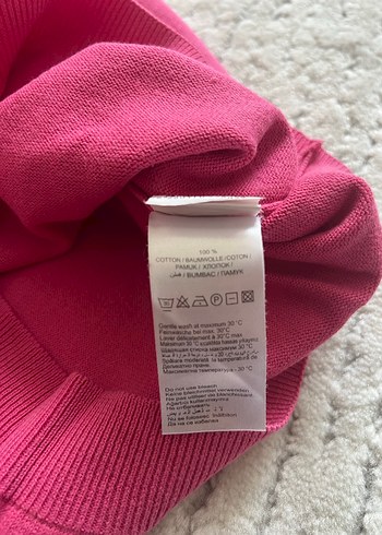 Pembe V Yaka koz çocuk Triko Kazak - Görsel 3