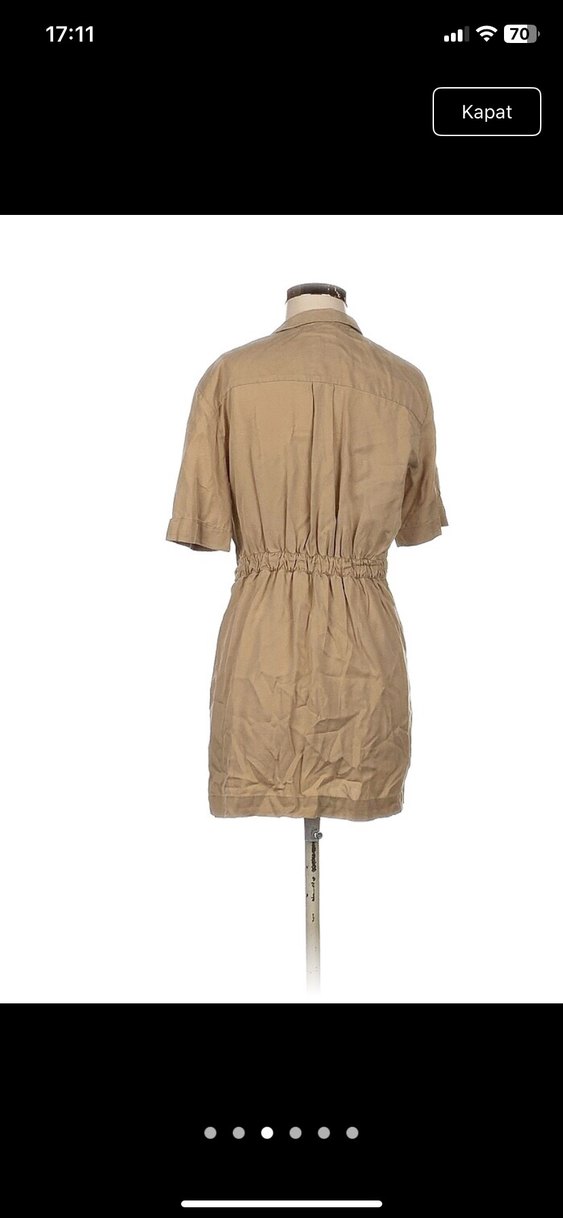 Zara Kemerli elbise keten - Görsel 2