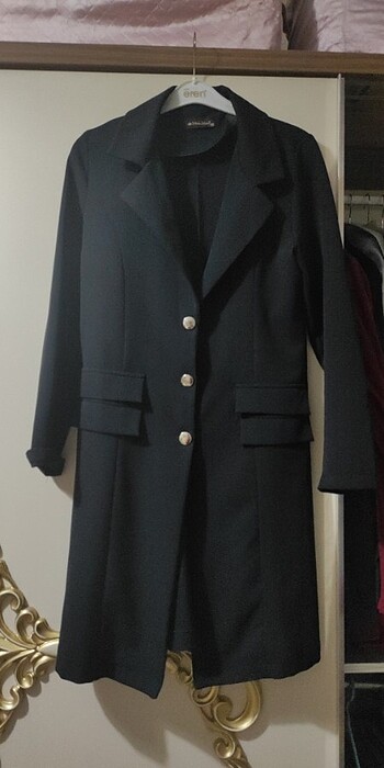 Diğer uzun boy blazer siyah