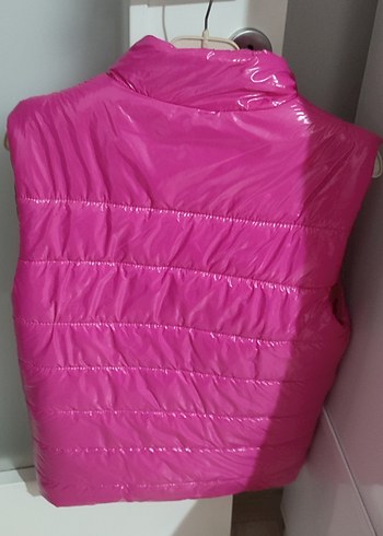 Kız Çocuk Pembe Fermuarlı Yelek - Görsel 5