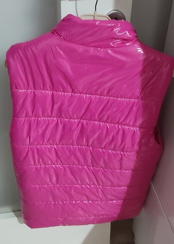 Kız Çocuk Pembe Fermuarlı Yelek - Görsel 6