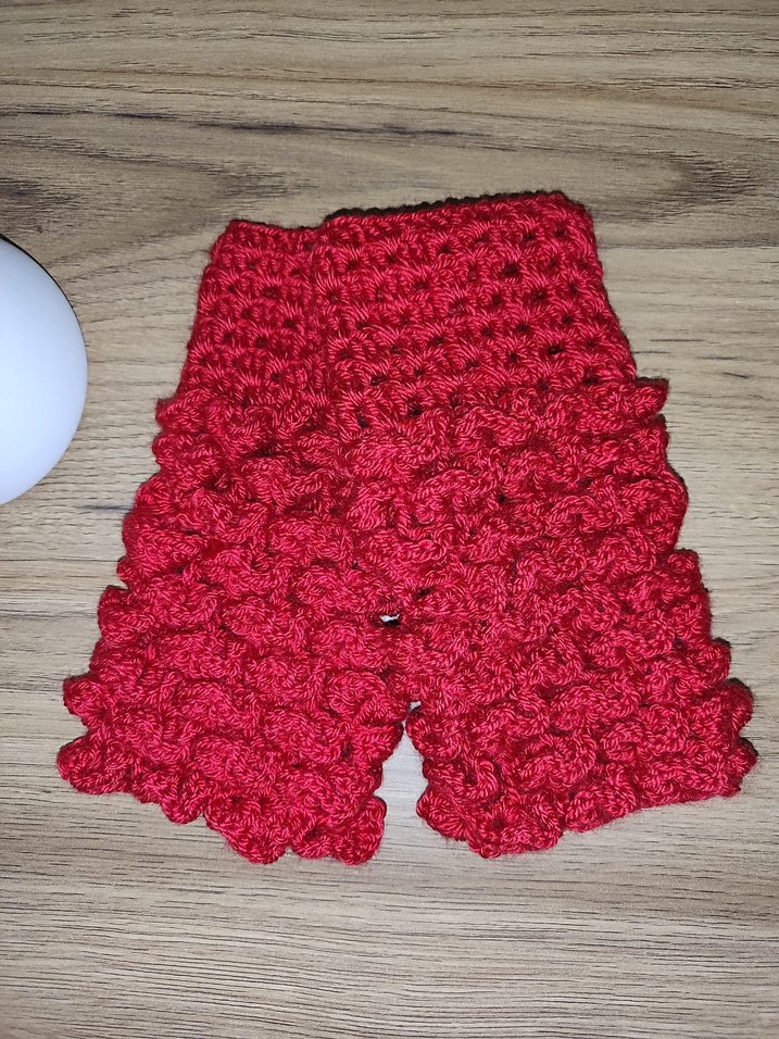 Kadın Kırmızı Örgü eldiven - Görsel 2