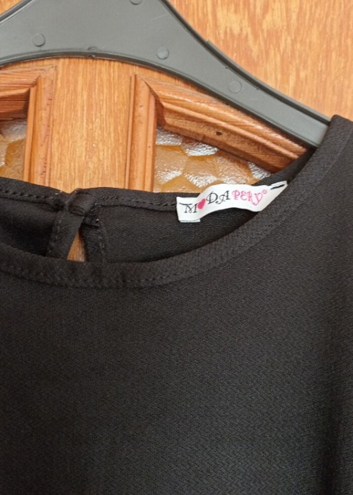 Siyah ferace elbise - Görsel 3