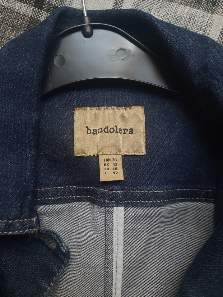 Bordo Kol Detaylı Kadın Denim Ceket - Görsel 3