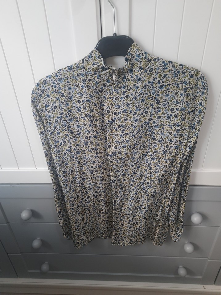 Bohem Gri Desenli Uzun Kollu Gömlek - Görsel 2