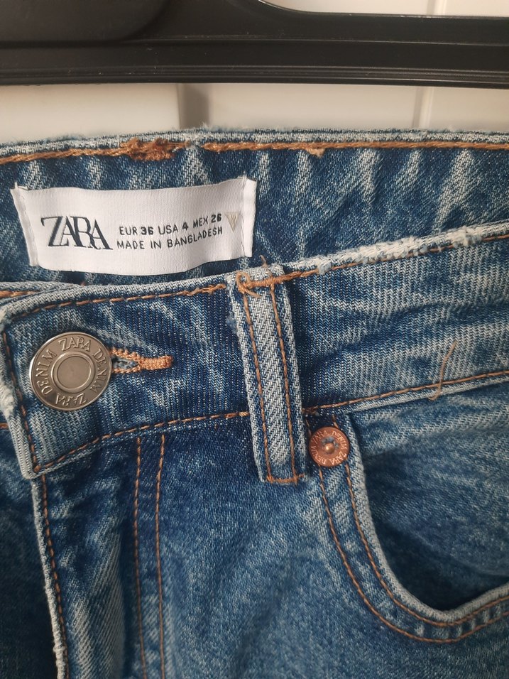 Kadın Mavi Bol Kesim Midi Kot Pantolon - Görsel 3